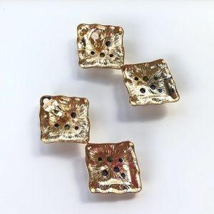 Zara Jewelry - Zara Colorful Mirror Pendant Clip-On Earrings Zara Jewelry - Zara Colorful Mirror Pendant Clip-On Earrings